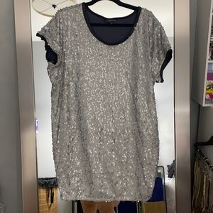 Victoria’s Secret Silver/Gray Sequin Minidress SzL